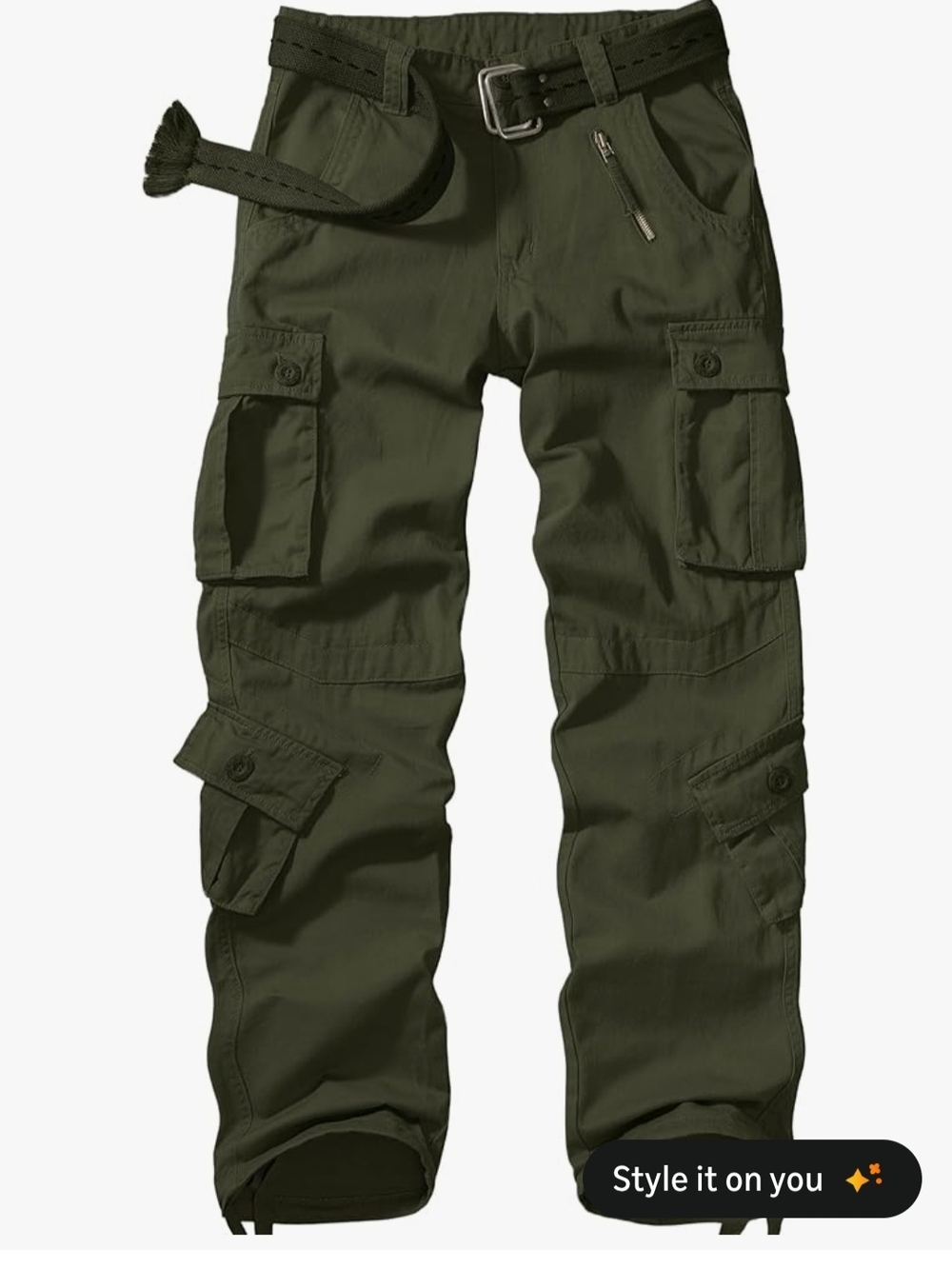 Jessie Kidden Men's Army Cargo Pants with 8 Utility Pockets